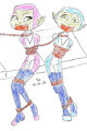 Unwilling Marcher Atee and Geecy of Cosmic Quantum Ray Show