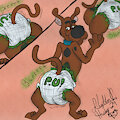 A Gassy Diapered Scooby Doo