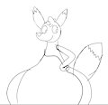 random fat eevee by jansnotsure