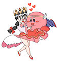 Kirby and Queen Ripple - Floating Hearts by MystKnight