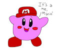 kirby with mario's hat