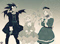 Gothic lolita AU by Bzehburger