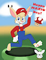 MAR10 Day - Rueben Rabbit as Mario