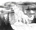 Kestross Howling on a Moon by Edensbrush