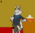 zhen enjoying a  meal by lillysinge