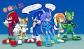 Team Sonic and Team Lilac by IzumiCulture