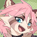 Raccoon girl with spiky bat. by Doronyong