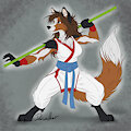 Woof has a stick