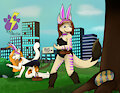 Bunnies Looking for Eggs