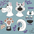 Rhythm C. Husky Fursuit Partial Ref Sheet [2024]