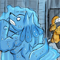avoiding the slime lucario by ViralFriend