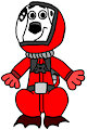 Dylan Dalmatian in Underwater Gear