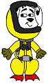 Delgado Dalmatian in Underwater Gear