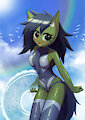 Commission Gray Hat in wet SwimSuit