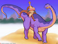 Riding to El Dorado by TriasTheDinoArtist