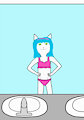 Natasha's belly dance in the mirror