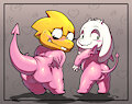 Commission - Alphys and Asriel