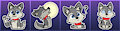 Lucky Wolf stickers commission