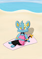 Shinx at the beach