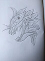 Nonsense-Tober Sketch Day 26 - Feathers + Monster