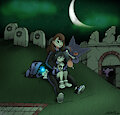 Stargazing in The Cemetery. by TheSplitShow