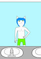Jack's belly dance in the mirror