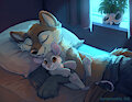 Snoozing Marten (by AshenWhiskers)