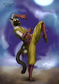 Night Mist - Tabaxi monk by Mik3TheStrange