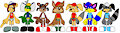 Johnny Croco and Nelson Kangoo with Friends