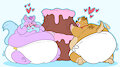 Messy cake babies~! by SerenaLovehart