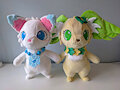 Larimar + Peridot plushes