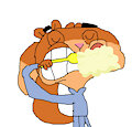 Scaredy Squirrel in Pajamas Brushing Teeth by Spongebob155