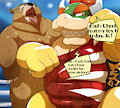 Wrestling Bowser YCH commission