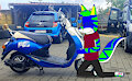 🩵Hugging my scooter🩵