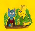 Marco and Marty in the Beer Garden