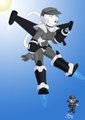 Flying white kitten! by Miqu