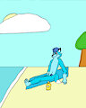 Anthonitecus at a nude beach (by TerryTheBlueFox)