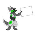 Yuri Chacal Holding A Sign