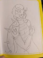 Nonsense-Tober Sketch Day 29 - Tattoos + Prince/Princess