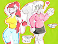 Cassandra Cow and Jasmine Skunk