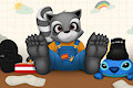 Azmi showing his cute stompers