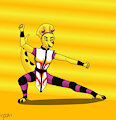 Lucy the Triceratops wushu pose
