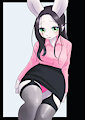 Rabbit lady in a tight skirt
