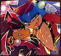 Rockstar sonic and shadow by soina