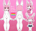 Berri the Bunny Reference Sheet by SassityArt