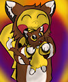 Pika and George in matching suits by BazBilby