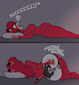 Odile sleeps with Spunky! by thestooge