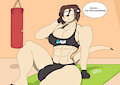 Jackie's work out by JasmineRedkat