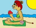 In the sun