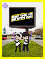 Two jedis above a billboard displaying "May the Fourth be with you"